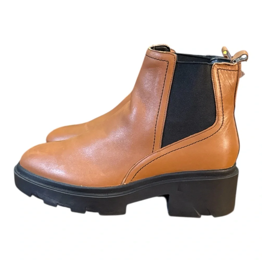 Marc Fisher Wade Leather Round Toe Chelsea Boot Women’s Size 8.5 M